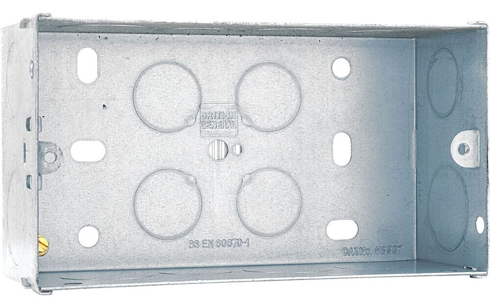 BG 4 x Double Steel Knock Out Box 47mm – Homefix DIY