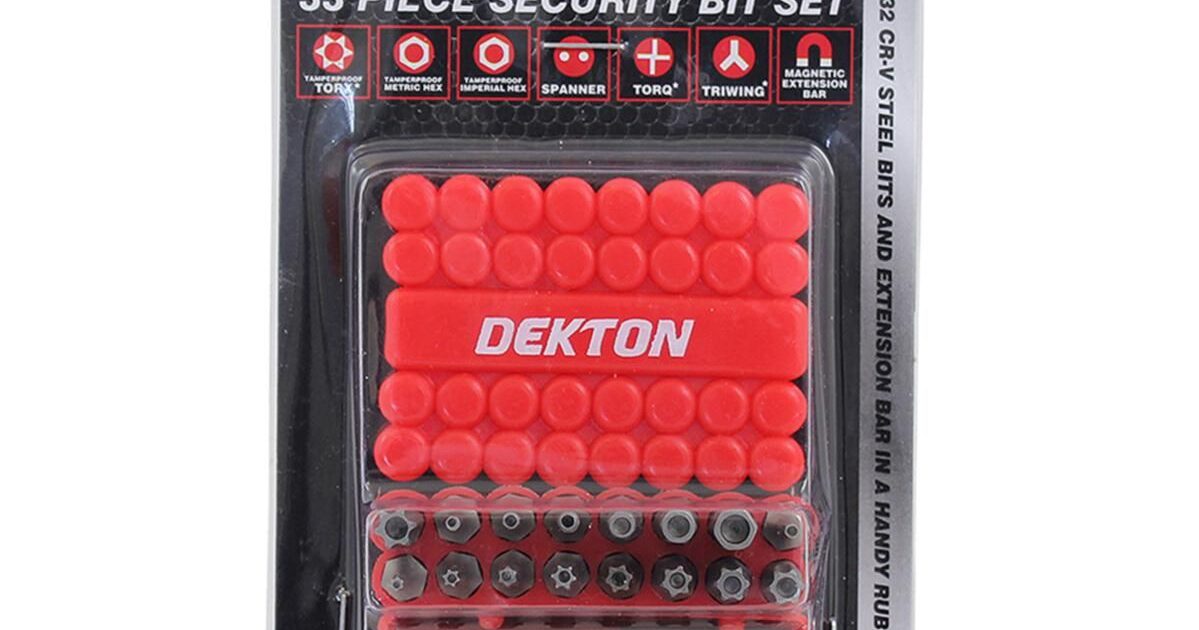 Dekton 33 Piece Security Bit Set – Homefix DIY