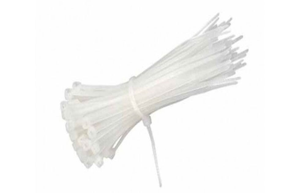 V-TAC Cable tie nylon-66 clips for wiring 3.5x200mm white 100pcs V-TAC ...
