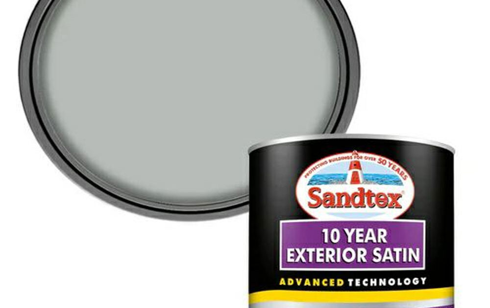 Sandtex 10 Year Exterior Satin Paint – Cloudy Day – 750ml – Homefix DIY